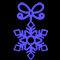 Светодиодная консоль «Снежинка с узором» (180х110см, статика, IP68, уличная) синий