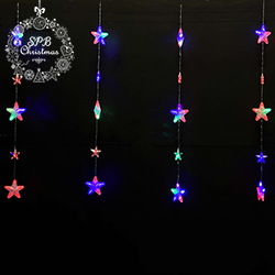 Светодиодная гирлянда занавес «Звезды» (136LED, 40 фигурок, 3х1м) 