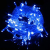 Уличная светодиодная гирлянда нить (180LED, 17м, IP54, черный провод) синий